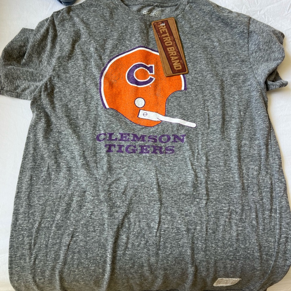 Original Retro Brand Gray Clemson Tee